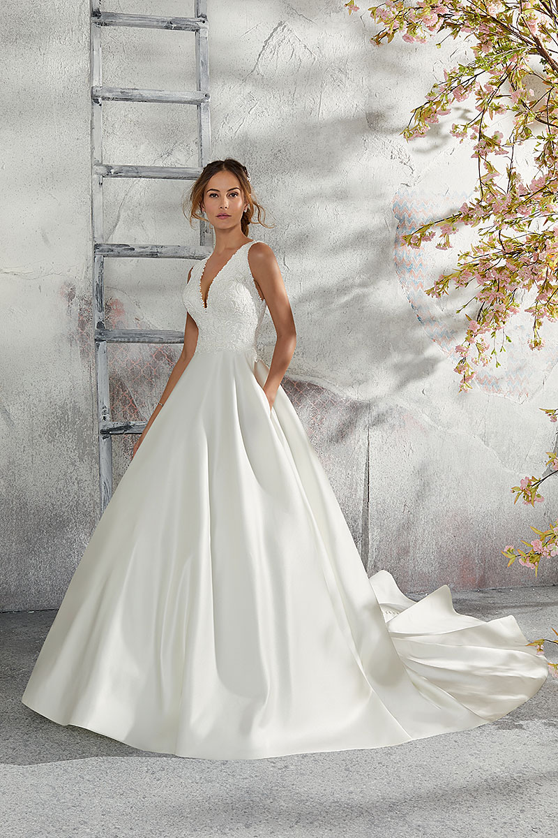 Elegant Sleeveless Designer Bridal Gown. 5684 Laurie Mori Lee