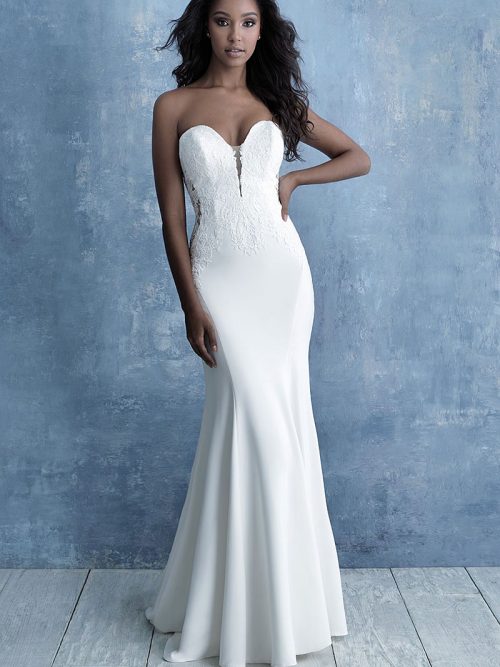 Sheath Wedding Dress Allure Bridals 9702