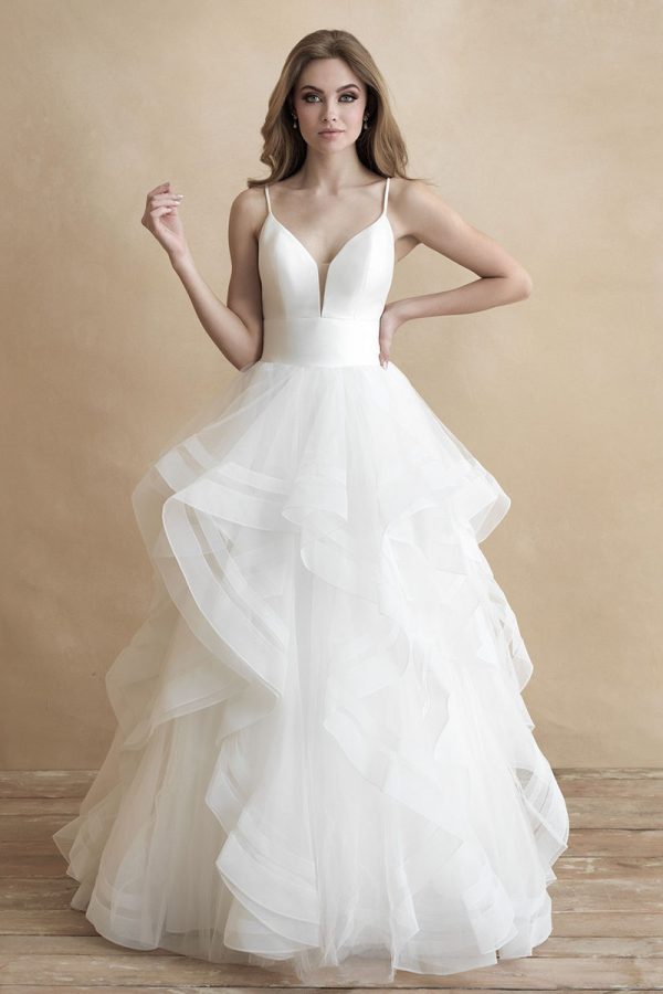 Allure Romance 3319 Structured Minimalist Bodice Wedding Dress
