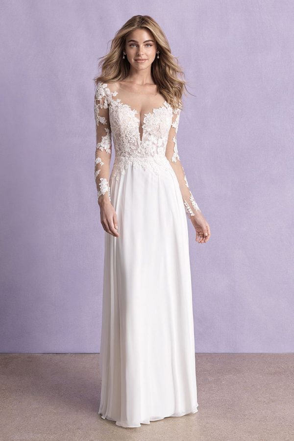 Allure Romance 3353 Sheer Illusion Net Wedding Dress