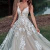 Allure Romance 3400 Wedding Dress with flowers sprinkle