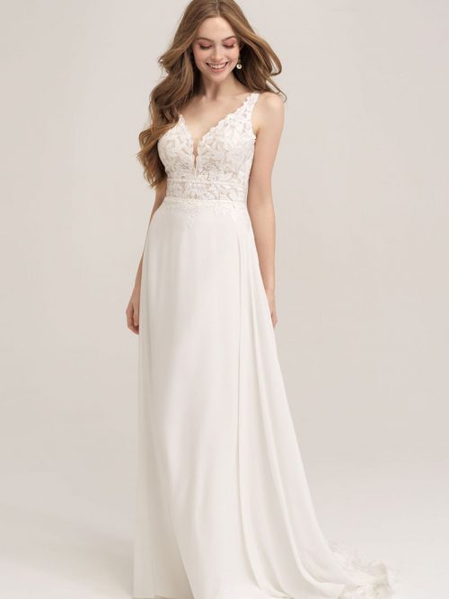 Allure Romance 3454 Wedding Dress with luxurious silk chiffon