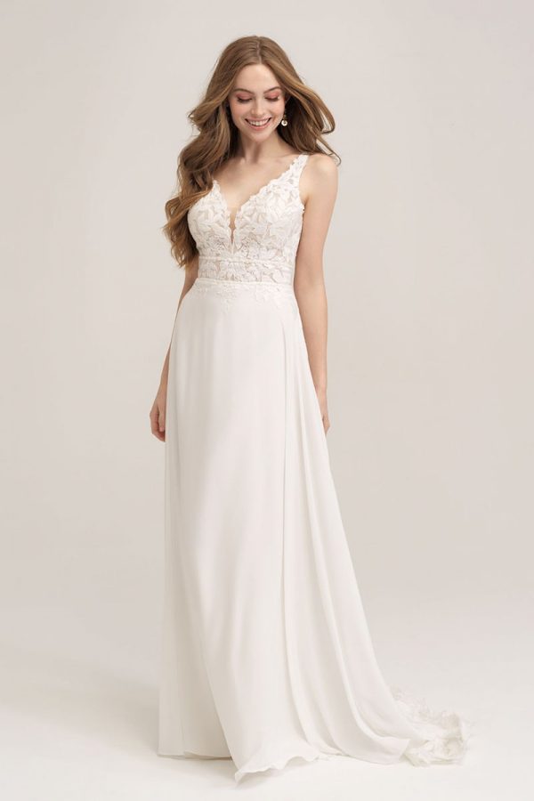 Allure Romance 3454 Wedding Dress with luxurious silk chiffon