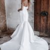 Abella E215 Bridal Gown with A dramatic strapless neckline