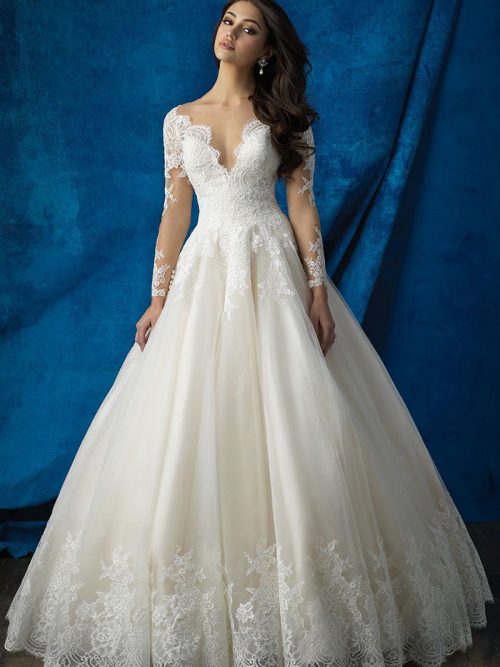Allure Bridals 9366 Long Sleeved Wedding Dress