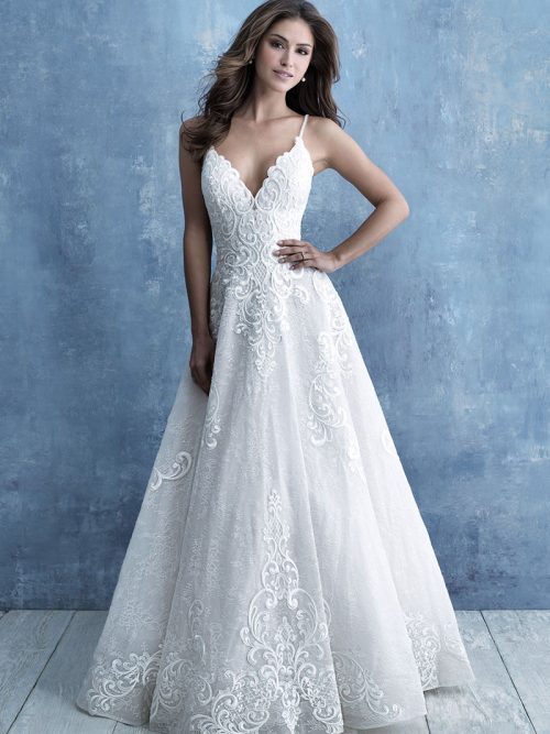 Wedding Dress Allure Bridals 9718 with Textured sheet lace