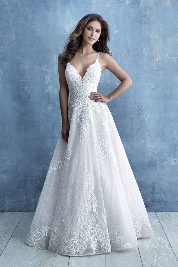 Wedding Dress Allure Bridals 9718 with Textured sheet lace