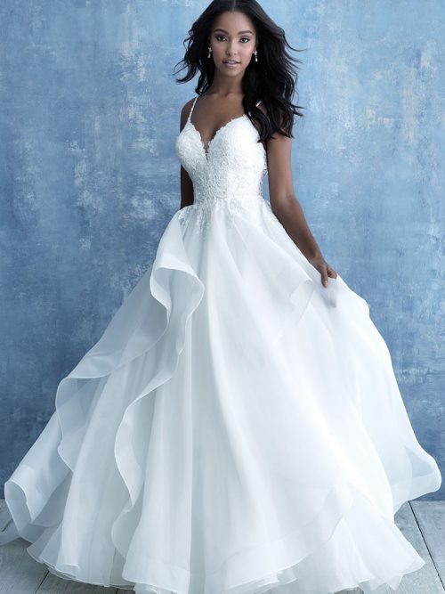 Allure Bridals 9728 strappy ballgown