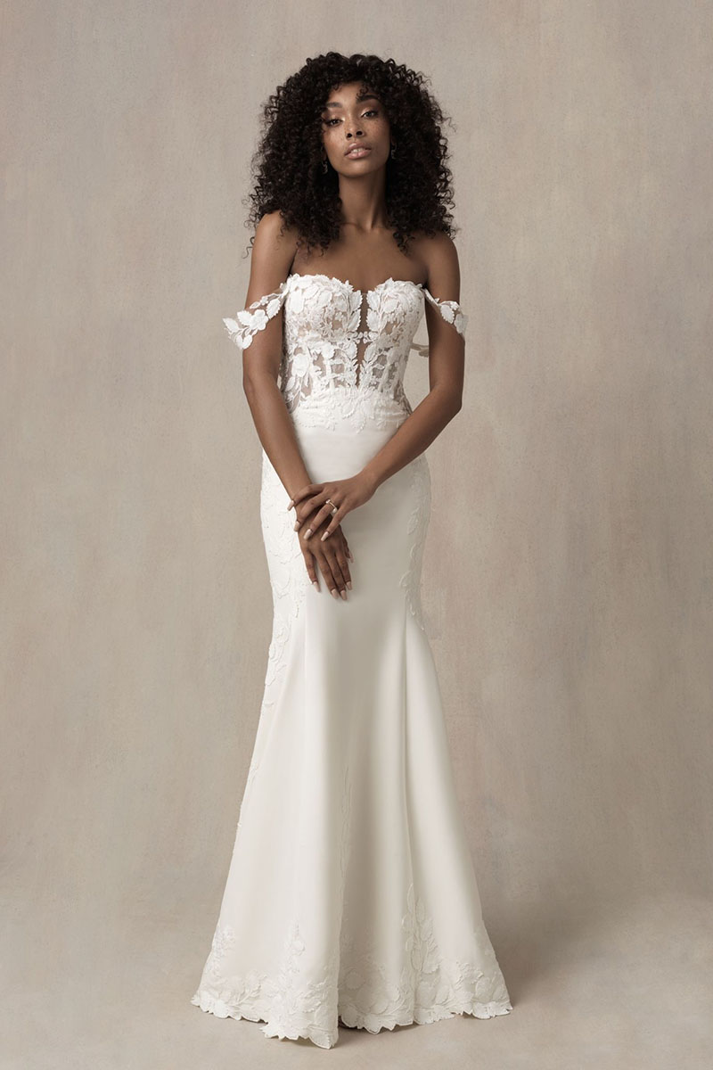 Allure Bridals 9860  detachable off-shoulder straps Wedding Dress