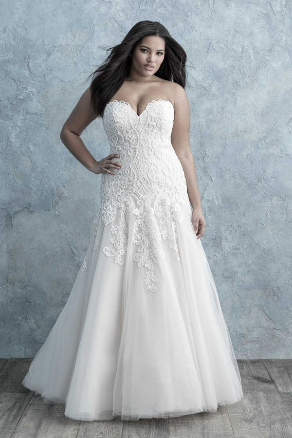 Allure Womens strapless Wedding Dress W455