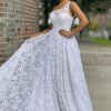 Jadore Bridesmaid Dress JX4008 with floral lace details