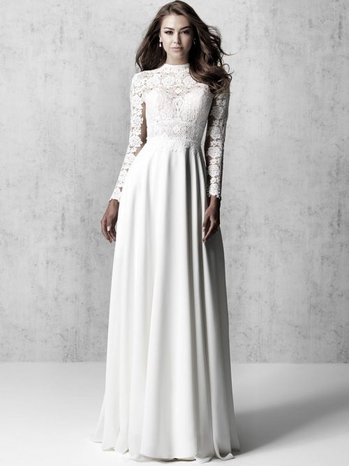 High Neckline Wedding Dress By Madison James MJ623