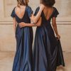 Tania Olsen Vintage Inspired Bridesmaid Dress TO872 v neckline