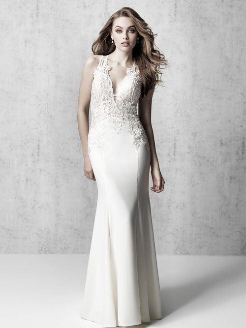 Softly Structured crepe MJ608 Madison James Wedding Dress