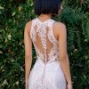 F240 Wilderly Bridal Illusion Back Wedding Dress