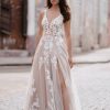 strikingly romantic A-line gown