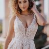 A1153 Allure Bridals Sequin and pearl beaded lace