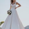 A1155 Allure Bridals dove satin ballgown