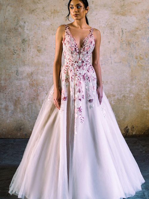 F311 Wilderly Bridal A-line tulle skirt Wedding Dress