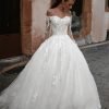 Abella E172 Sigrid Modern Lace Sparkling Tulle Wedding Dress