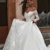 Abella E172 Sigrid Modern Lace Sparkling Tulle Wedding Dress