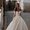 Abella E172 Sigrid Modern Lace Sparkling Tulle Wedding Dress