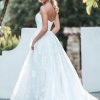 R3758 Strapless, A-line gown.