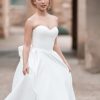 beaded crepe bow and basque wais