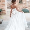 beaded crepe bow and basque wais