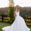 beaded crepe bow and basque wais