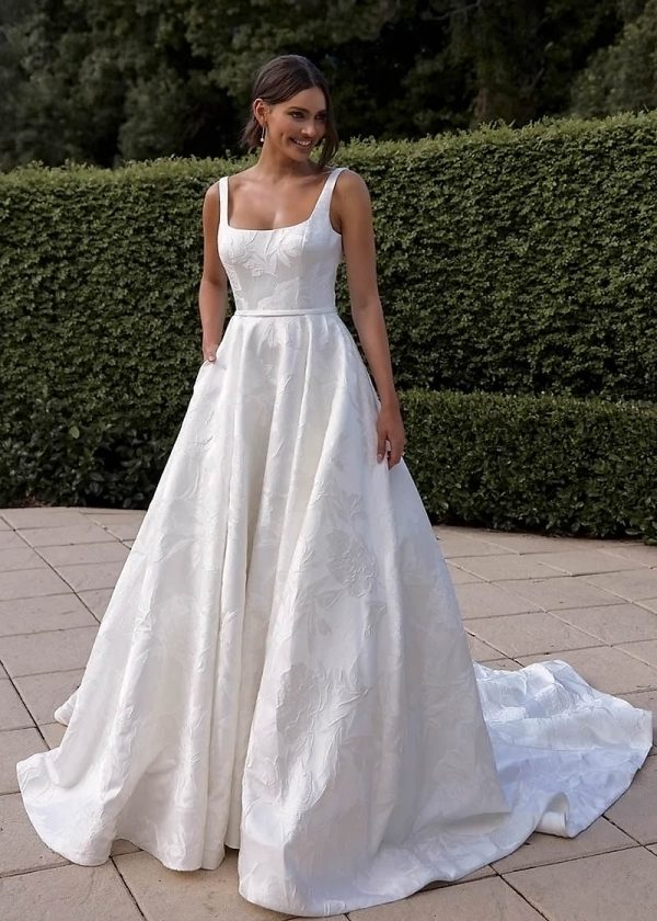 Vintage White A-Line Wedding Dress Tania Olsen