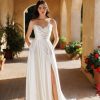 Off White A-Line Wedding Dress