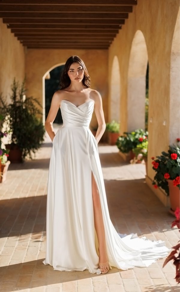Off White A-Line Wedding Dress